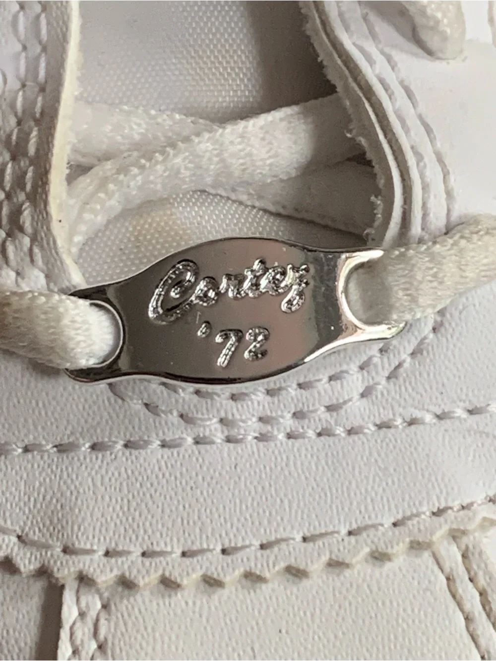 Nike Cortez Low Leather Shoes White Black Youth Sz 6Y Women’s Sz 7.5